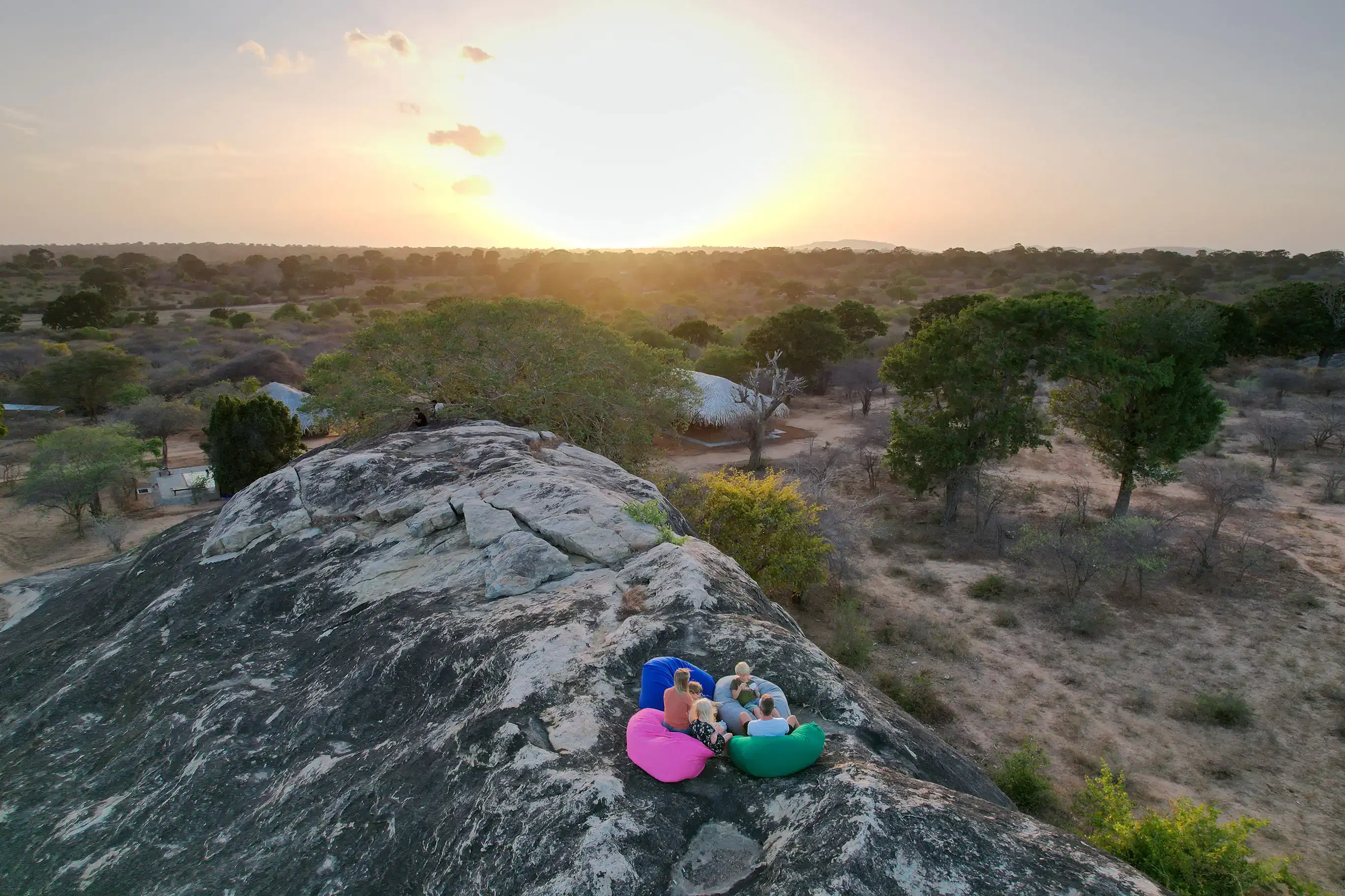 TEA ON THE ROCK AT SUNSET